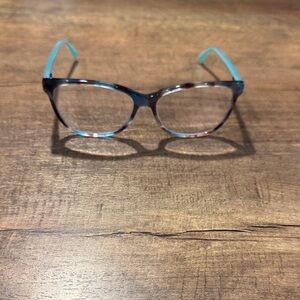 CHANEL 1293 Flutter Blue Cat Eye Designer Frames Eyeglasses